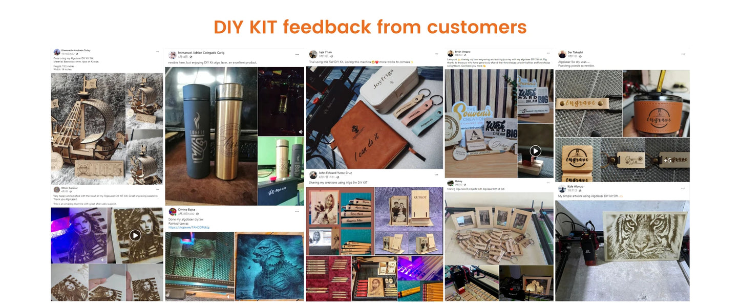 Mașină de gravat cu laser 2025: AlgoLaser DIY Mini mașină de gravat cu tăiere 5W 10W, cadouri personalizate, colecție de articole din lemn