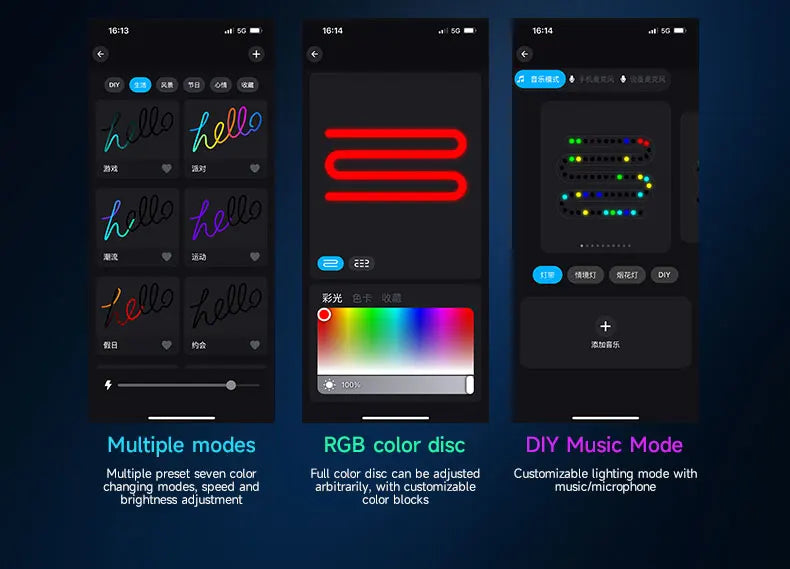 Auto-Ambientelicht 2025: RGB USB Car Interior Ambient Light Rainbow - Acrylic Strip LED Symphony APP Music Control Decorative Dashboard Atmosphere Lamp Collection