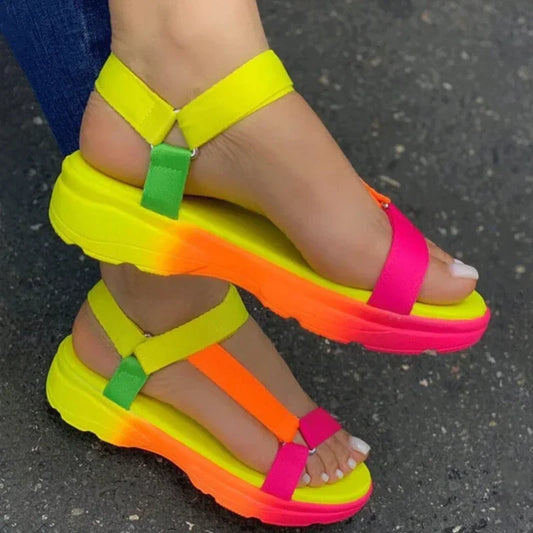 Strand-Sandalen 2025: Beach Shoes Woman 2025 Summer Sandals Woman Non-Slip - Casual Multi Color Shoes Fashion Solid Open Toe Sandals Daily Comfortable Collection