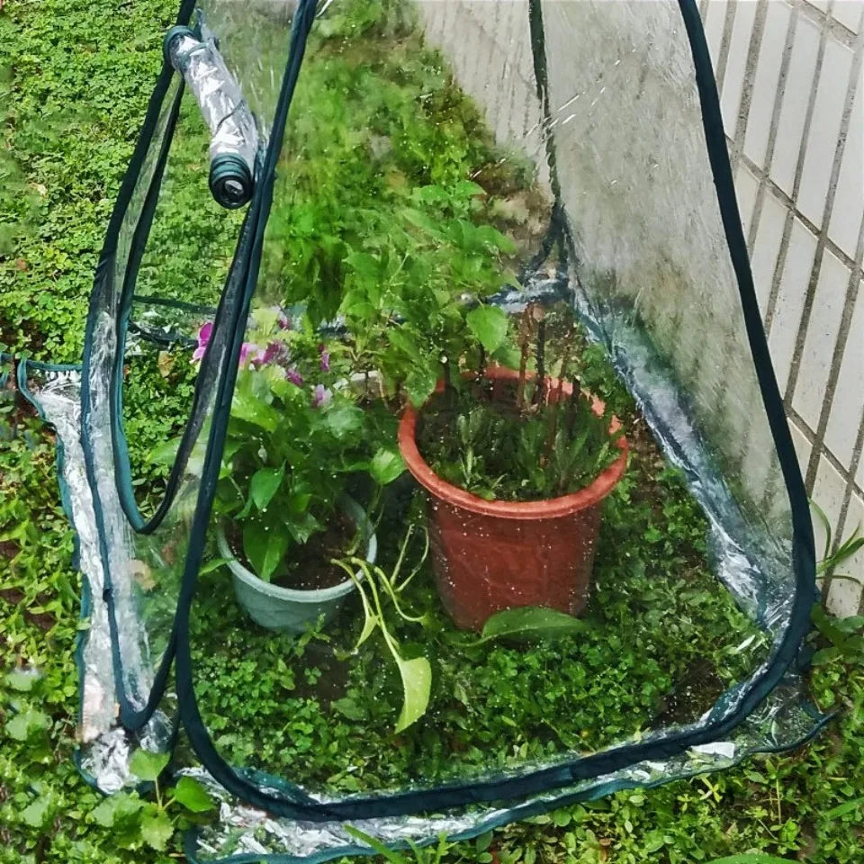 Plants Greenhouse Tent Transparent Folding Horticultural Greenhouse Warm Room Mini Sunroom Garden Nursery Plant Protective Cover