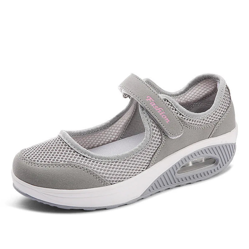 YBQJOO Running Sneaker Mesh Damen - Gr 36-41 Keil 3cm
