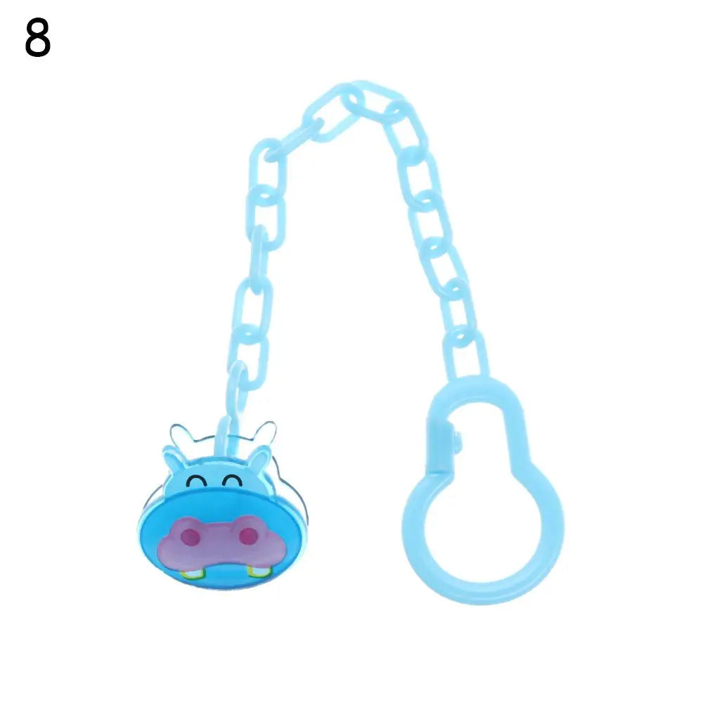 Cartoon Animal Baby Pacifier Clips Baby Pacifier Clip Chain Newborn Dummy Pacifier Chain Clip Holder Baby Pacifier Chain