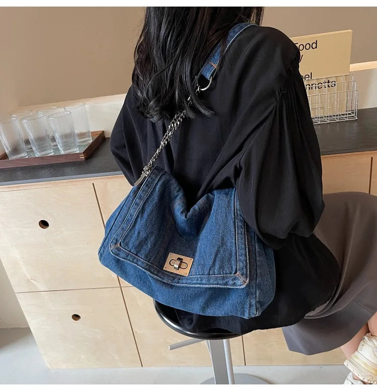 Geantă de umăr la modă și versatilă, geantă crossbody, geantă de navetă, geantă de facultate minimalistă casual pentru femei, geantă cu clapă