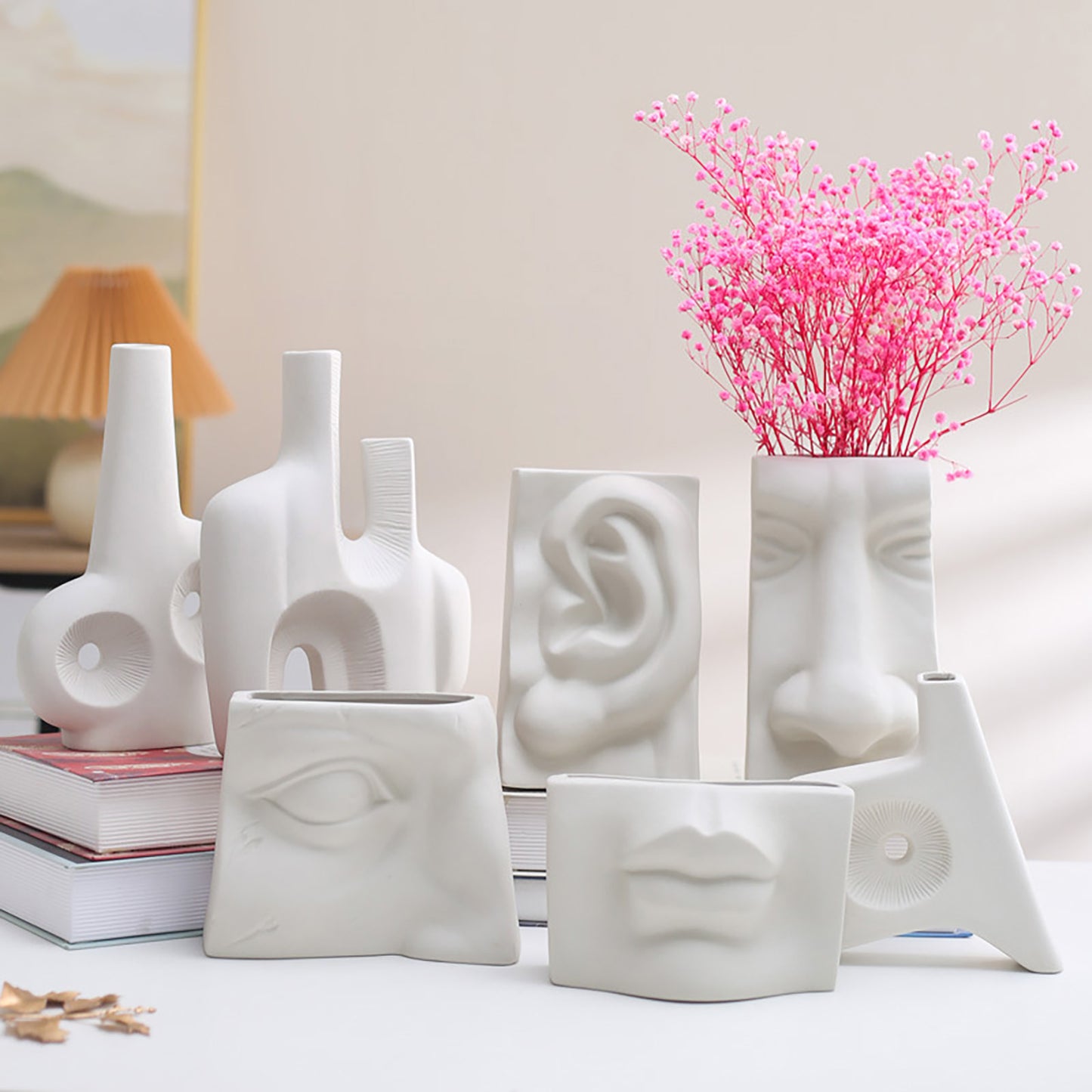 Face and Five Senses Hydroponic Flower Arrangement Glass Vase Plant Pot Wedding Decoration Vase With Flowers Decor Room Home
