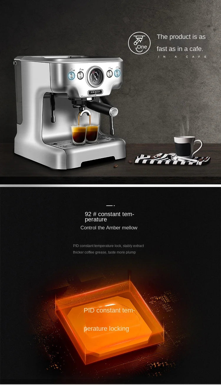 Italian American Automatic Coffee Machine Household Coffee Machine 20bar Extraction Concentration Optional Automatic Grinding