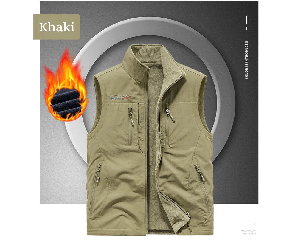 AlpinPro Field Outdoor-Weste Warm - 6 Taschen, Fleece M-XXL