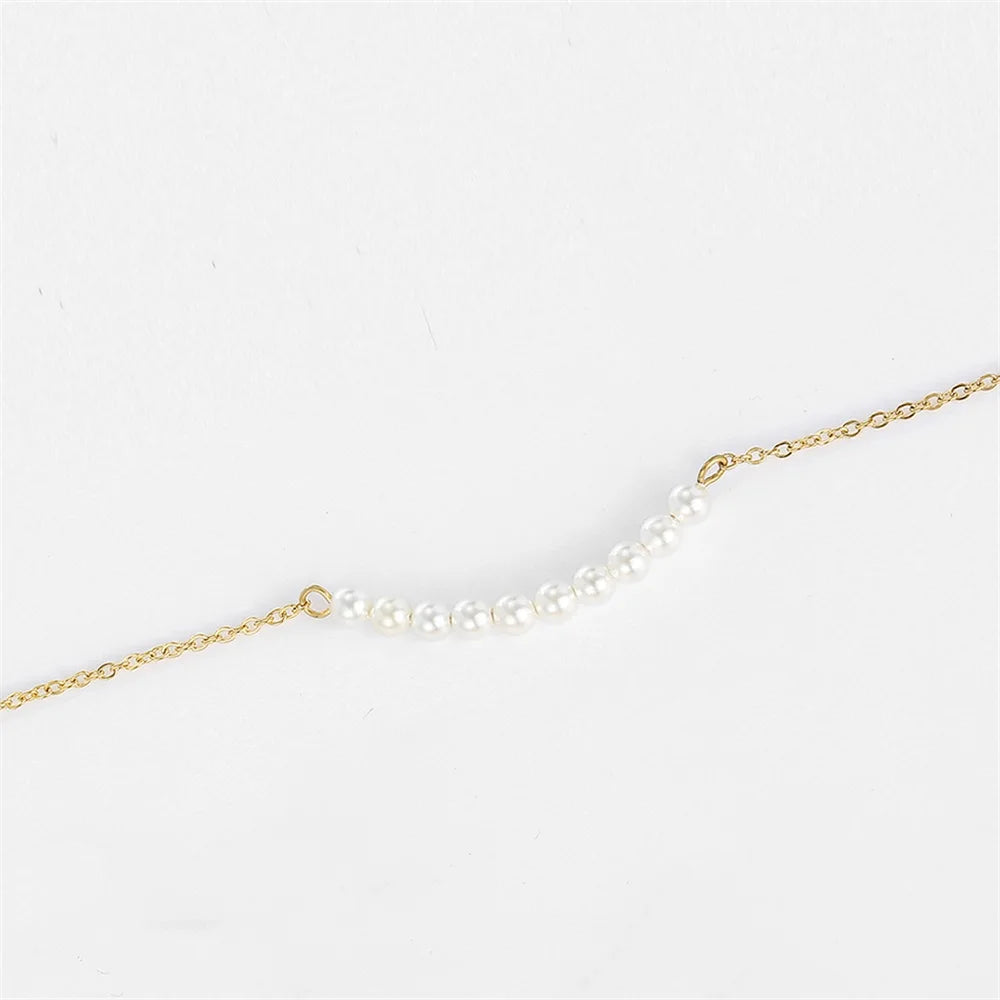 Imitation Pearls Pendant Chokers Necklace Women Gold Color Stainless Steek Necklace Christmas Gift Wholesale dropshipping