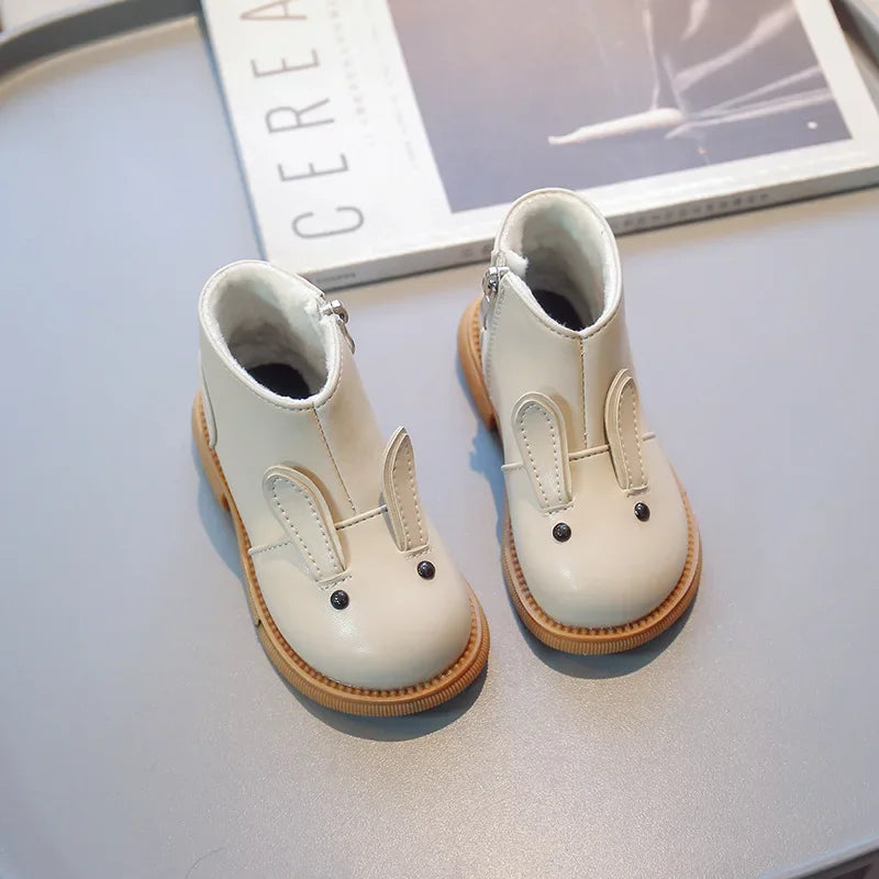 Baby Kinder Kurze Stiefel 2025 - Mädchen Cartoon Süß Leder - Herbst Winter Mode Stiefel Kleinkind Weiche Sohle