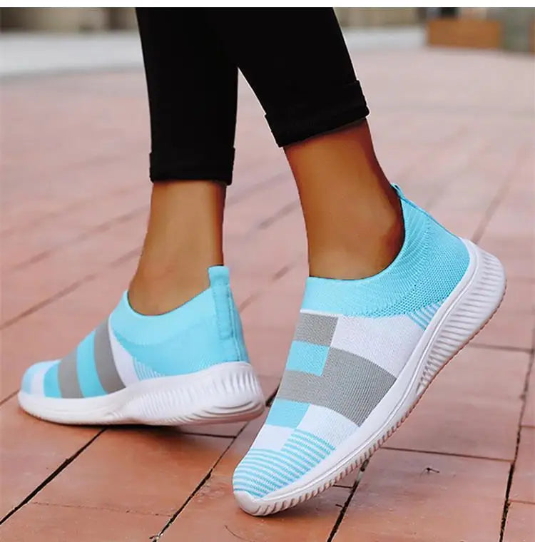 Sneaker Woman Fashion Flat Ladies Shoes Breathable Womens Sneakers Slip On Sock Shoes Trainers Zapatos De Mujer Women's Sneakers