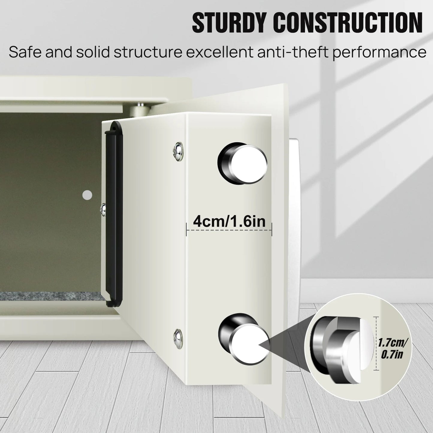 DayPlus 16L Digitaler Stahl-Safe - Elektronische Sicherheitsbox für Büro und Zuhause
