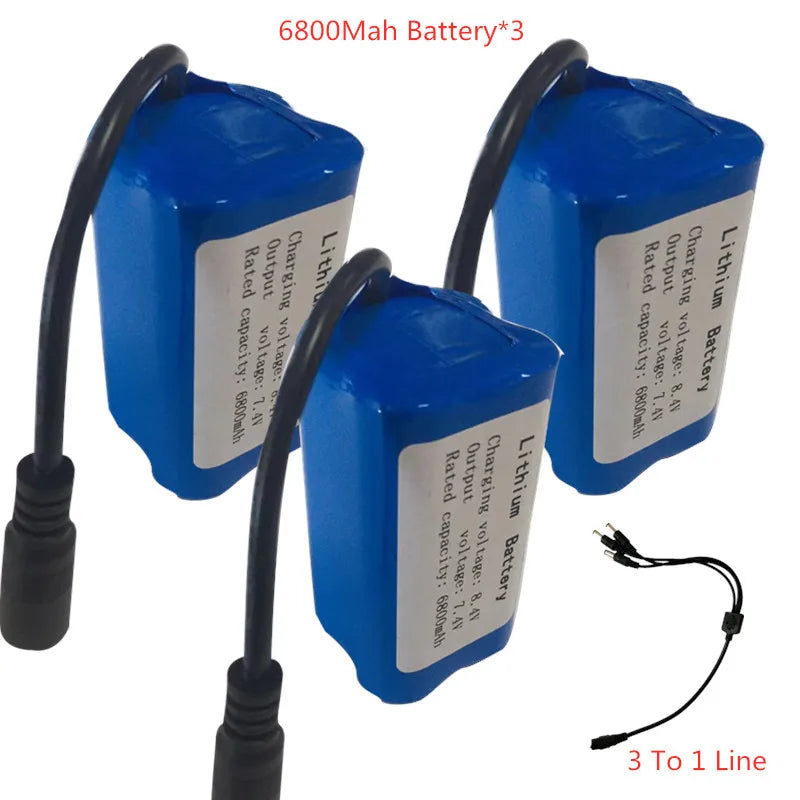 RC-Boot-Akku 2025: 7.4V 13600Mah 6800Mah Battery For V020 V900 2011-5 V007 C18 H18 V18 D18B FX88 - Remote Control RC Fishing Bait Boat Battery Parts Collection