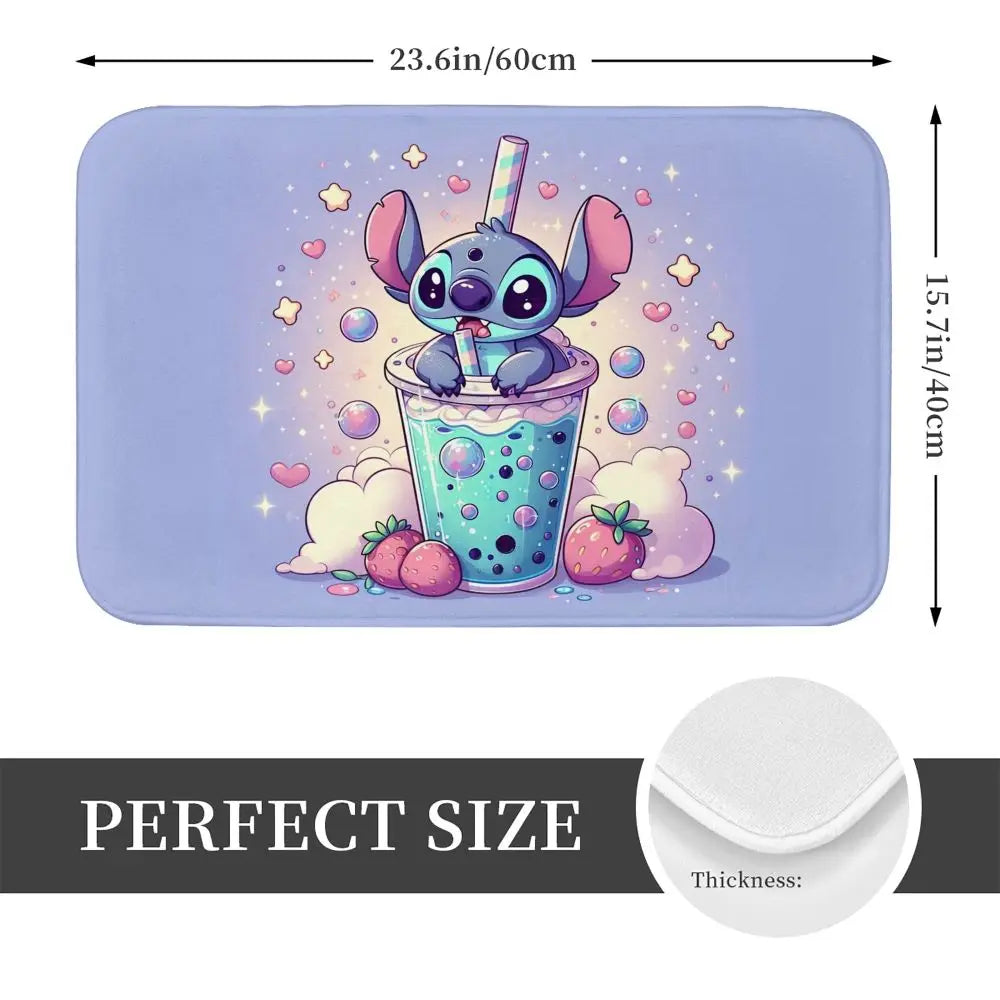 Custom Cartoon Stitch Floor Door Kitchen Bathroom Mat Anti-Slip Outdoor Doormat Bedroom Balcony Entrance Rug Carpet Footpad