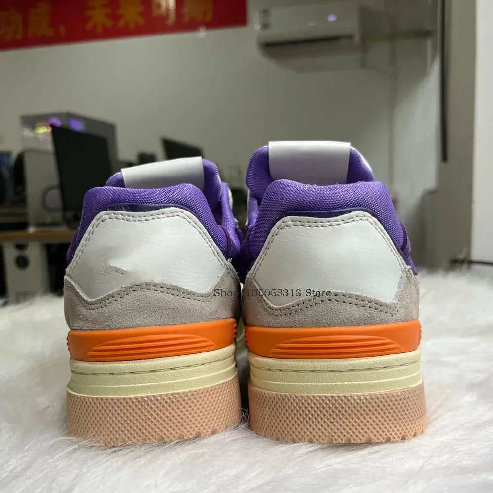 DUTRIEUX High Version Retro Sneaker - Unisex Weiß Dicke Sohle Ca. 3 Cm EU 36-45 EVA-Einlegesohle