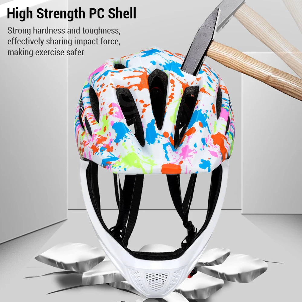 Children's Helmets Adjustable Breathable Roller Balance Bbike Sports Helmet LED Bicycle Riding Scooter Children's Full Helmet