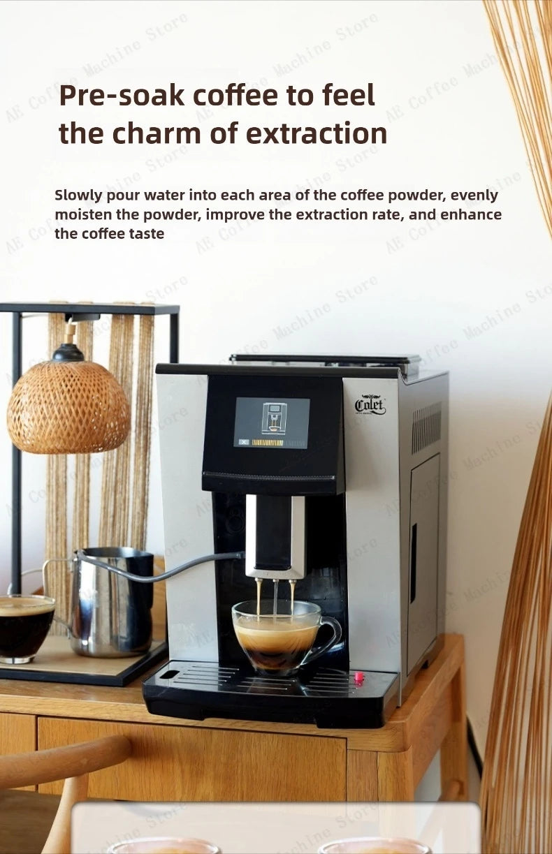 Fully Automatic Coffee Machine Smart Touch Screen Integrated Grinder Coffee Machine Multi-function Household Coffee Machine