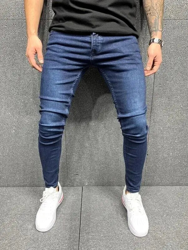 Herren Skinny Jeans 2025 - Stretch Elastic European American Classic Denim Pantalones