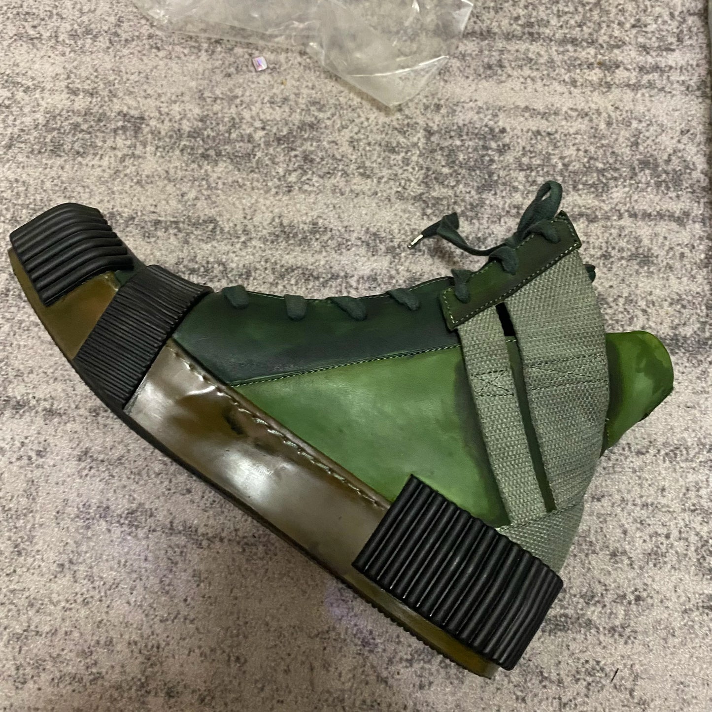 Ghete Black Street Original Design Goodyear Patchwork - Parte superioară din piele, talpă din cauciuc, mărimi 40–46