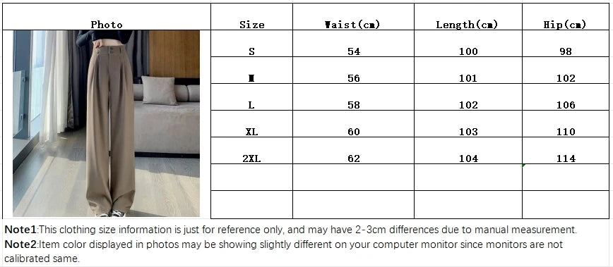Pantaloni eleganți în stil coreean - lungime largă pe picior, negri