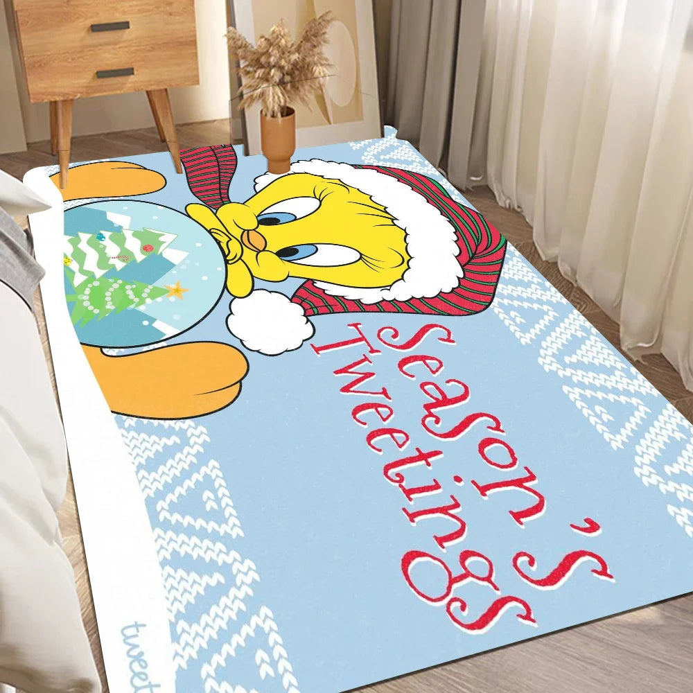 Yellow Cartoon T-Tweetys Bird Room Mats Cheaper Anti-slip Modern Living Room Balcony Printed Welcome Rug