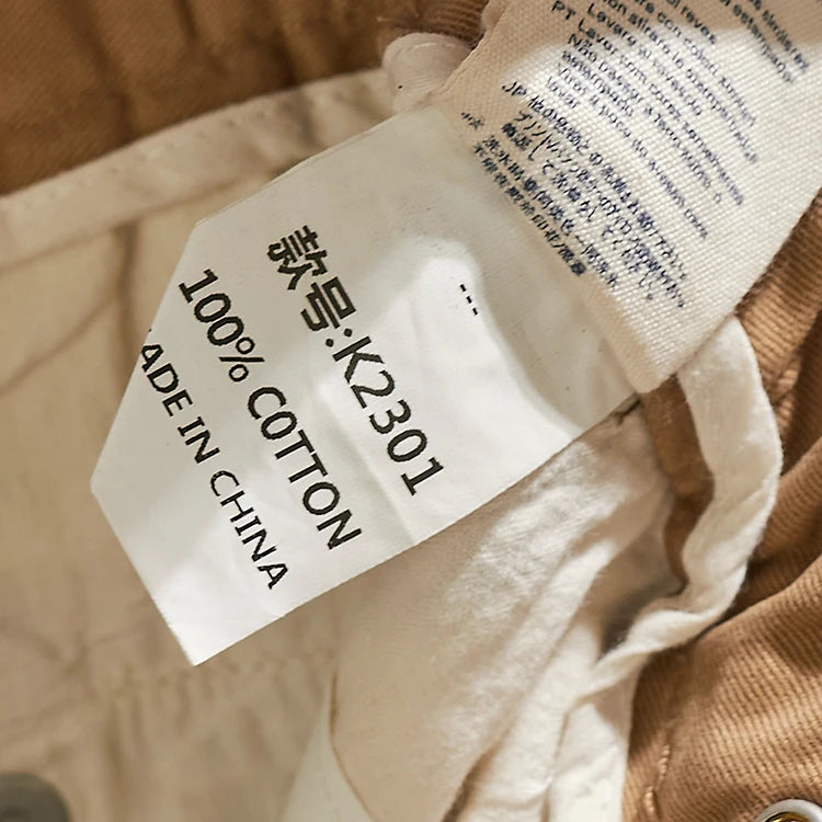 Baggy, verjüngte Casual-Hose aus Baumwolle für Herbst und Winter, Männer-Overalls