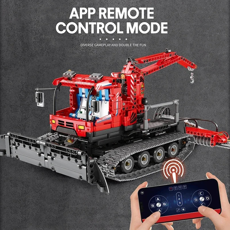 REOBRIX RC Schneefahrzeug Kran - 1100 Teile Akku 2.4G