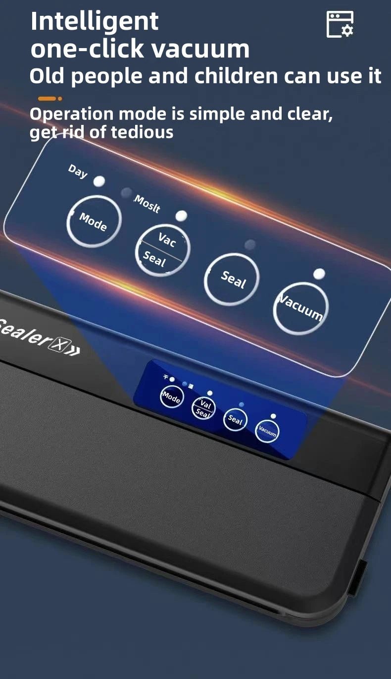 Einfache Bedienung Vakuum Versiegelungsmaschine Mit Beutel Aufbewahrung Luft Versiegelung Maschine Lebensmittel Versiegelung Lebensmittel Konservierung System Mit Vakuum Beuteln