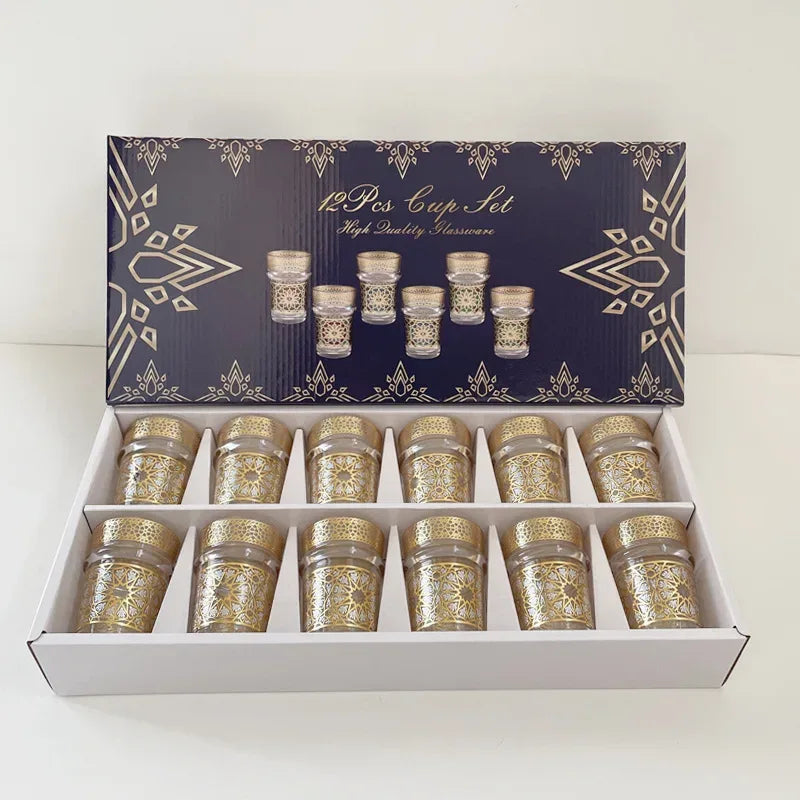 ENERGE SPRING Mosaikglas Luxusstil - 12er 250ml Rund - Golden Bridge Store