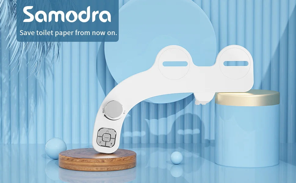 Bidet 2025: SAMODRA Button Non-Electric Self Cleaning - Dual Nozzle Fresh Water Collection
