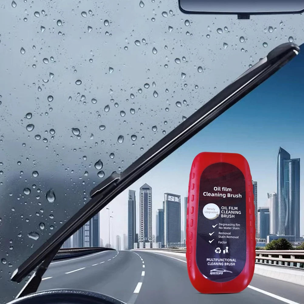 Autoglas-Reiniger 2025: Car Glass Oil Film Remover - Powerful Windshield Cleaner Sponge Brush Water Spots Collection