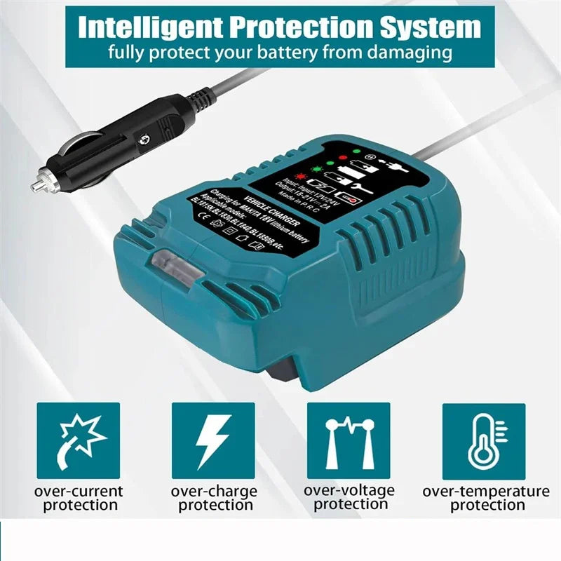 Auto-Ladegerät 2025: ZWINCKKY Portable Vehicle Charger Makita 18V Li-ion Battery - Replacement Compact DC 12V/24V Car Charger LED Indicator Collection