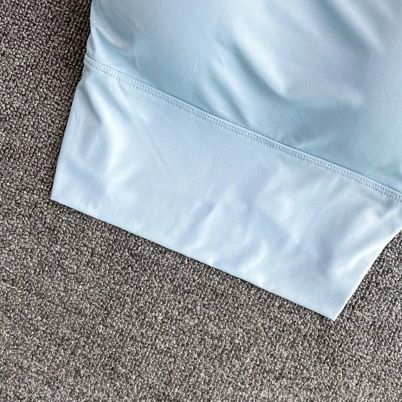 Women Crop Tops elegant Solid Color Camisole Ice Silk Tube Top Seamless Sports Tank Top Wireless Underwear Padded Bra Bralette Vest