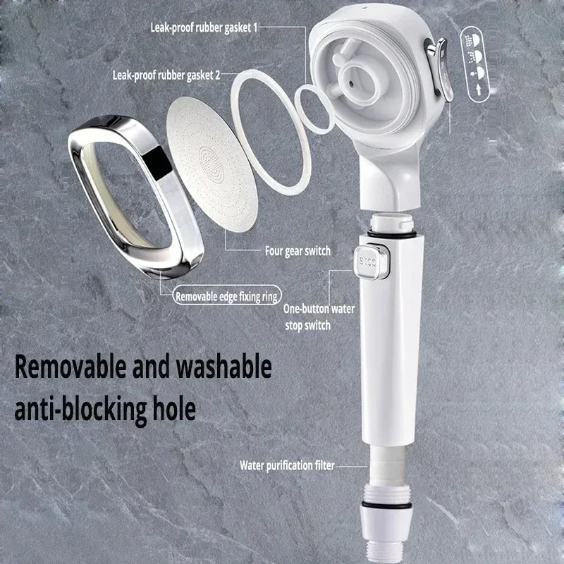 Xiaomi 3-modes Shower Booster Showerhead Powerful Booster Adjustable Shower Head Bathroom Water Head Rain Home Shower Set