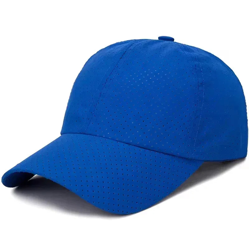 Hat Men Spring Summer Solid Color Mesh Cap Baseball Cap Women Autumn Korean Edition Sunscreen Hat Mesh Breathable Peaked Cap - Golden Bridge Store