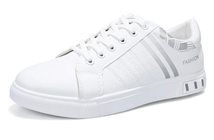 Men Shoes 2024 New White Fashion Sneakers Comfortable Leather Casual Flats for Male Plus Size Youth School Skateboard Sneakers