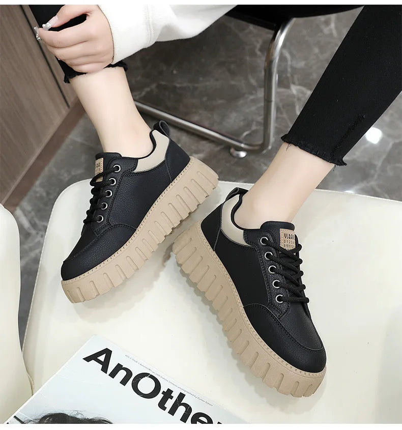 CEENIU TG00352 Plateau Sneaker Komfort - 5cm Absatz, PU