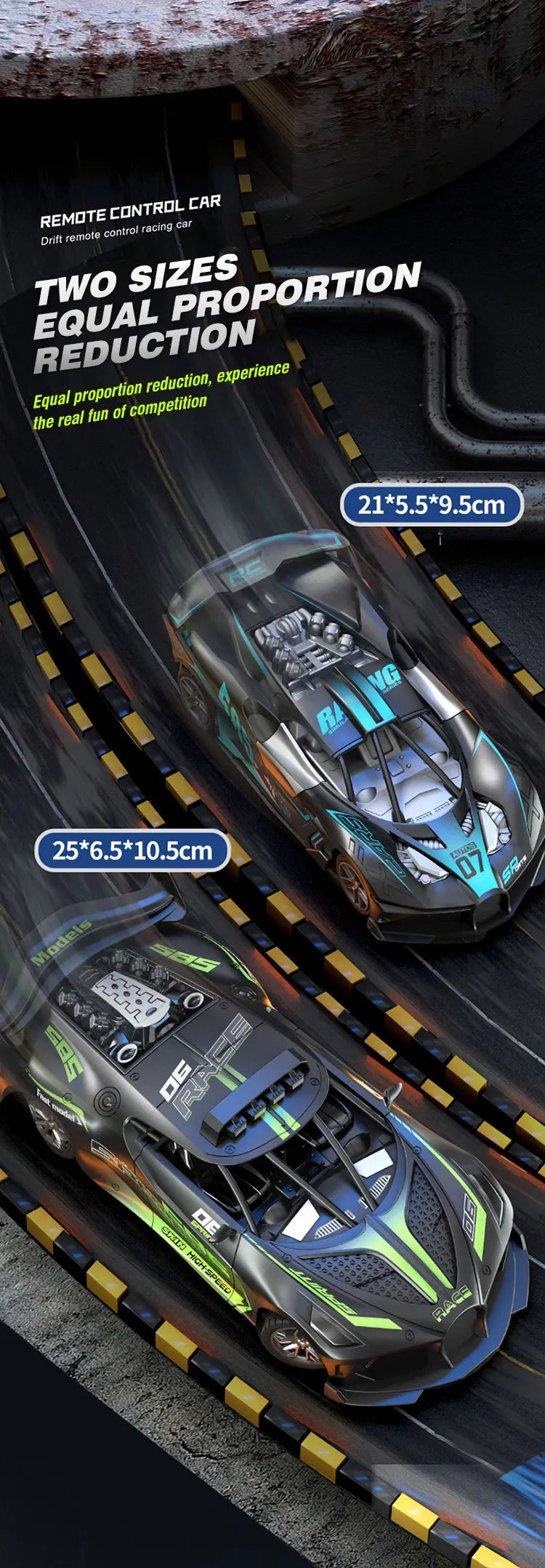 RC Car Toy 2.4G Drift Racing Remote Control Car High Speed Off Road Racing Car Toys for Boys Christmas Indoor Outdoor Gifts