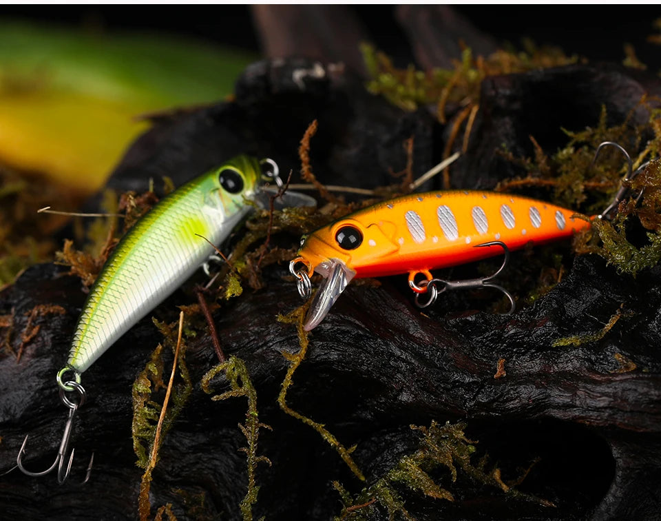 TSURINOYA 46S Sinking Minnow Fishing Lure Intruder 46mm 5g Artificial Trout Ajing Stream Lake Jerkbait Rockfishing Hard Baits