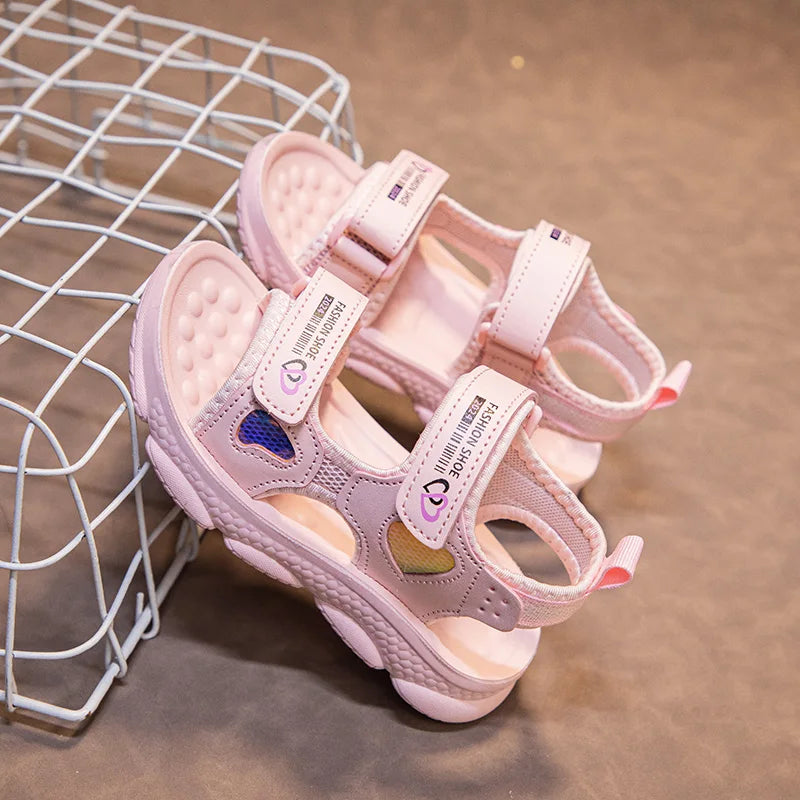 Mädchen Sandalen 2025 Neuer Sommer - Prinzessin Weiße Party Kinder Sandalen - Platform Baby Casual Strand Schuhe Rutschfest