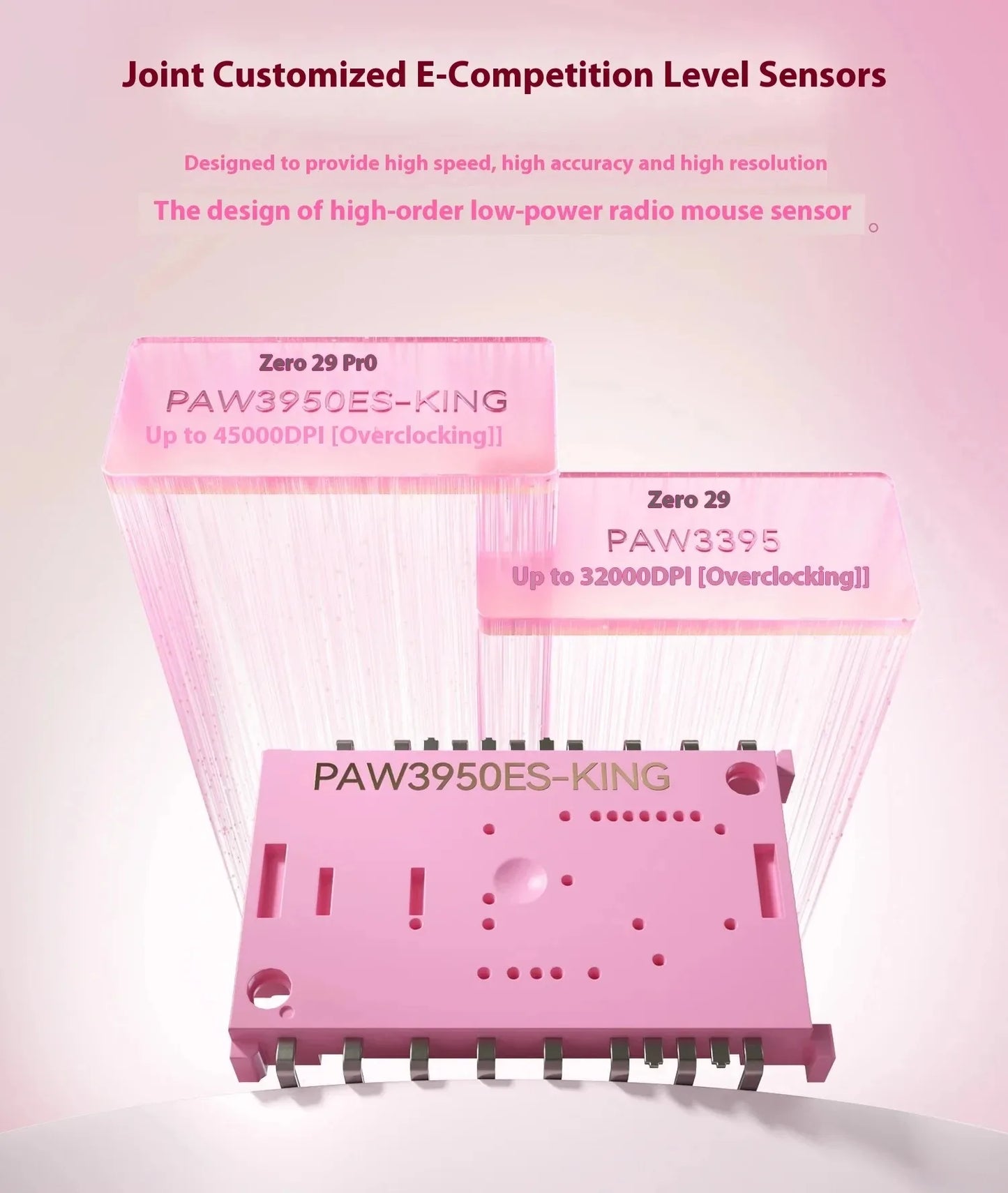 Incott 029 Kabellos Gaming-Maus - PAW3395 32000dpi 34g