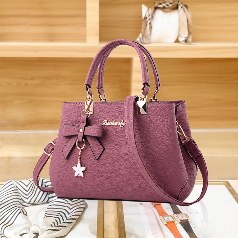 Fashion Bow Handbags for Women Luxury Ladies Shoulder Bag Crossbody Tote