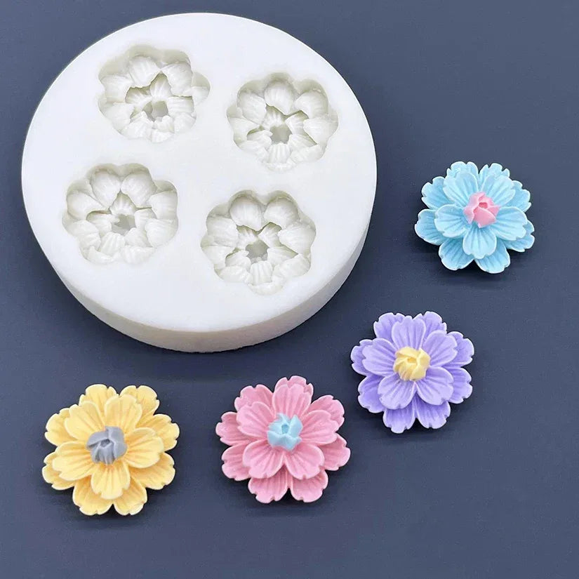 Flower Daisy Silicone Sugarcraft Mold Resin Tools Cupcake Baking Mould Fondant Cake Decorating Tools - Golden Bridge Store