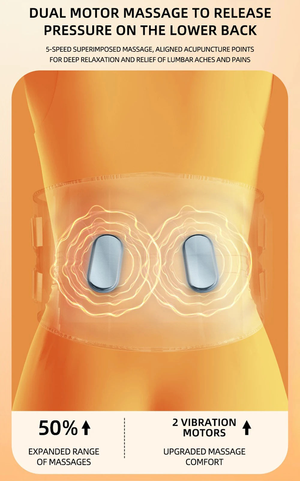 Electric Heating Waist Massager Support Belt Vibration Hot Compress Vibration Lumbar Brace Belt Back Relax 3 Gears Adjustment