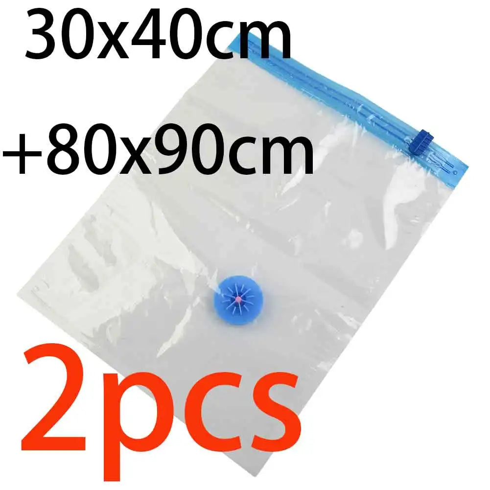 Transparent Vacuum Bag Folding Compressed Space Saving Clothes Storage Vacuum Storage Bag Household 1 Pcs