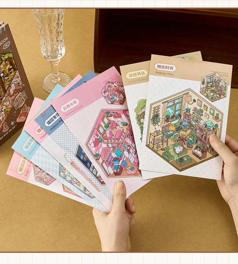 Kawaii 20in1 3D Cartoon Aufkleber - DIY, 190x135mm