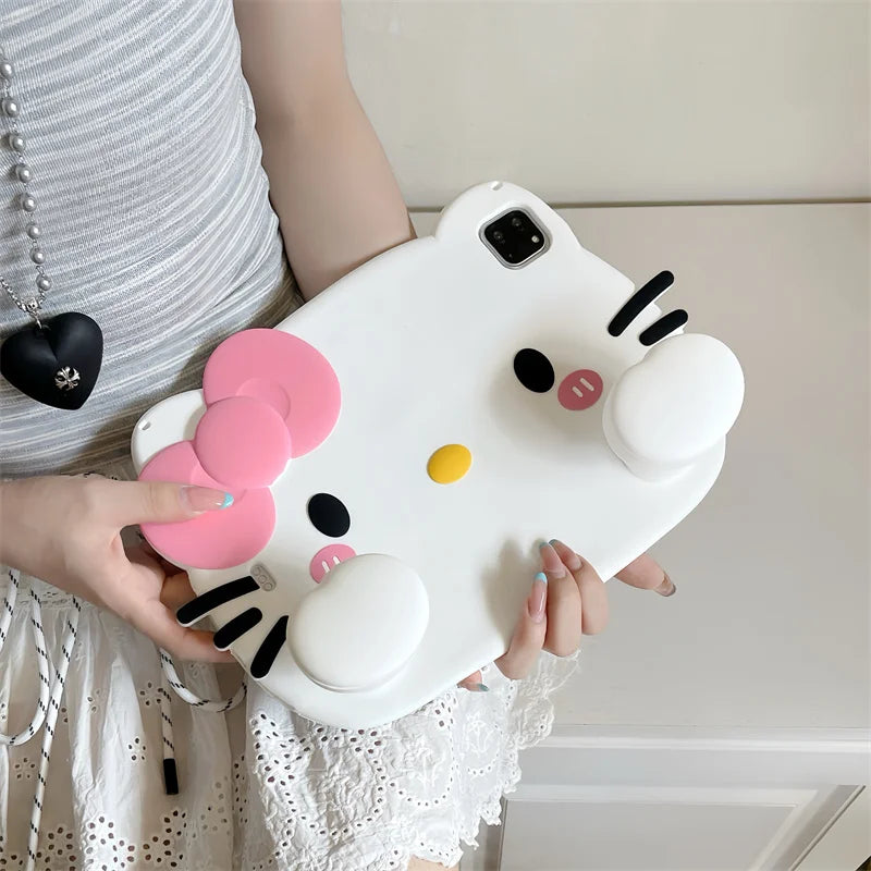 Husă din silicon MINISOM Hello Kitty - rezistentă la șocuri pentru iPad 10.9/11