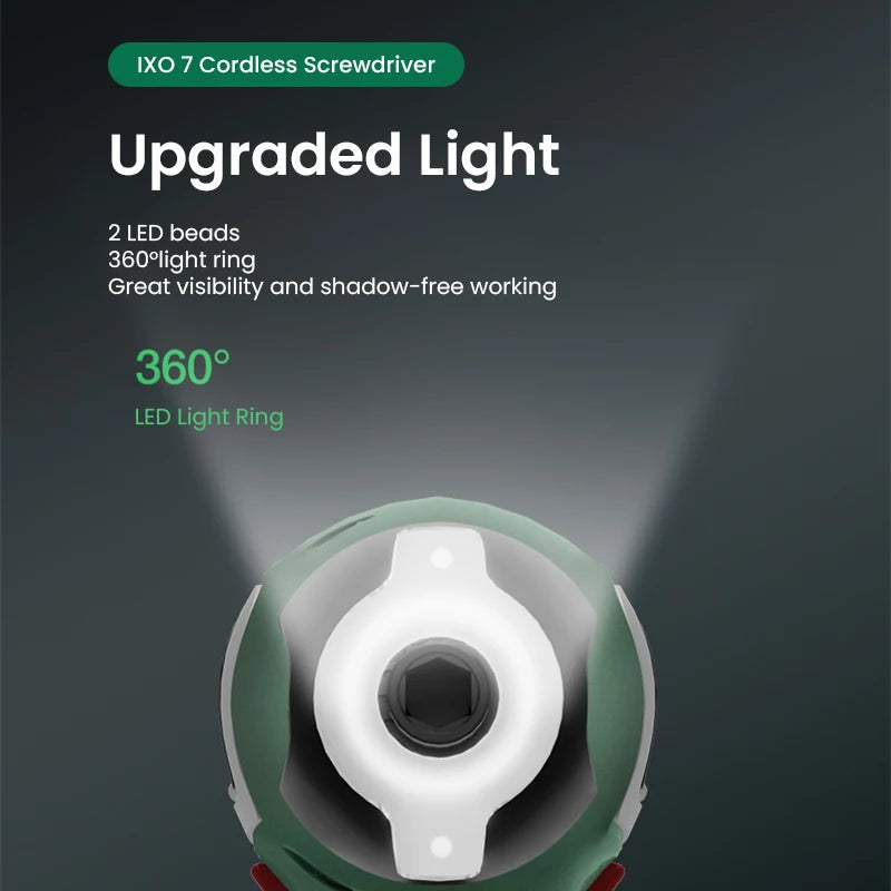 Bosch IXO Cordless Screwdriver 3.6V Usb Rechargeable Multi-Function Mini Electric Drill Screw Driver Portable Power Tool Ixo 7/6