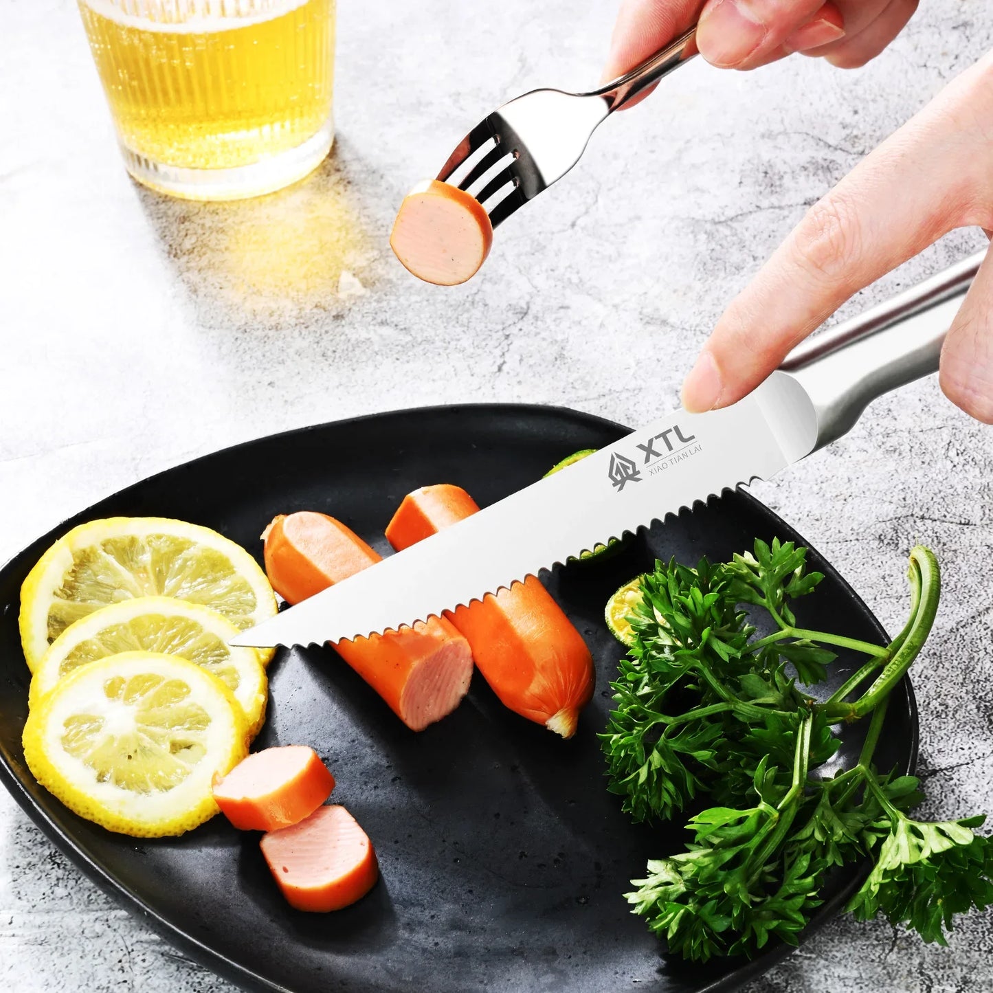 Seiko Steakmesser Set Scharfe Klinge - 4/6/8 Stück 20cm
