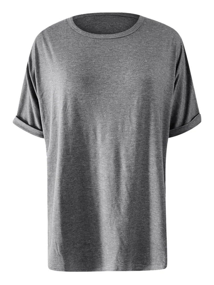 Tricou damă 2025: INPETAL Top cu mânecă scurtă și guler rotund lejer - Tricou simplu pentru femei, colecție de haine de vară de zi cu zi, la modă