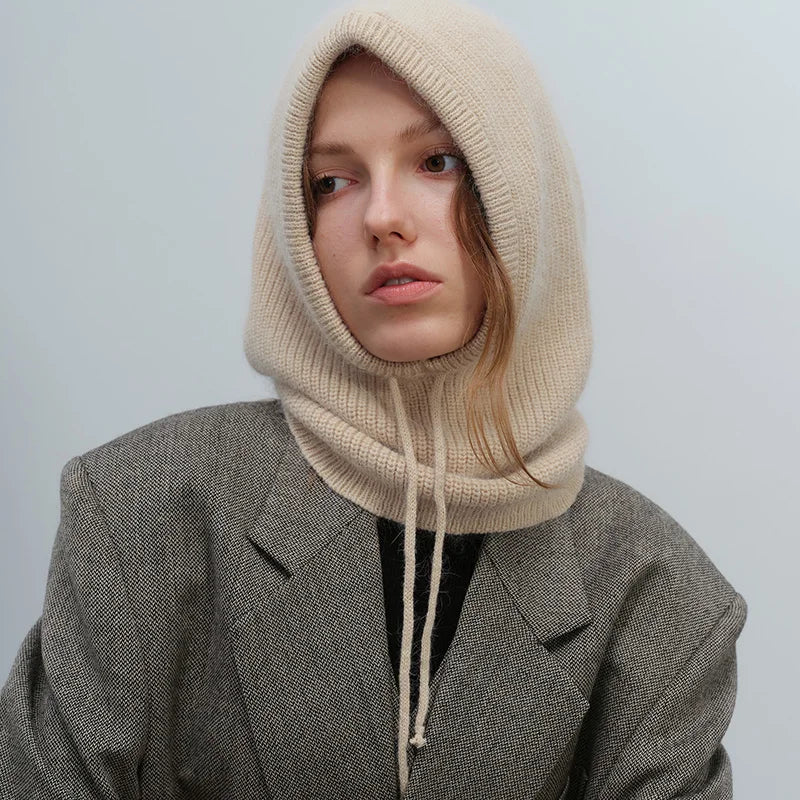 Furina Balaclava Kaninchenpelz Warm - Strick, Einheitsgröße