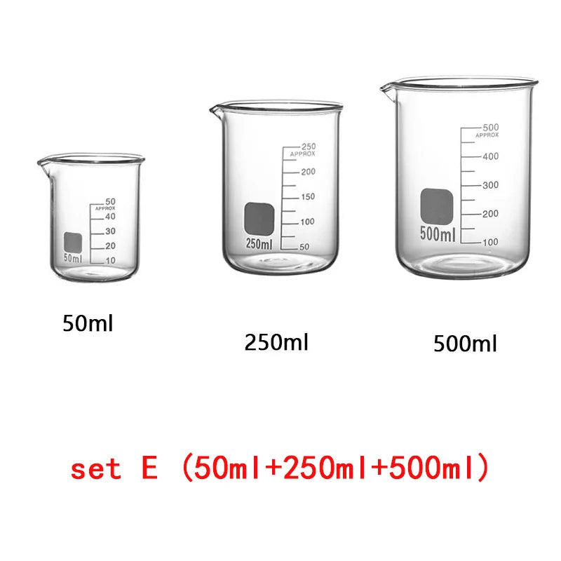 YWDLH 3er Messbecher Hitzebeständig - 250ml 500ml 1000ml